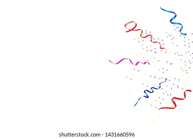 Vector confetti. Festive illustration. Party popper isolated on white background