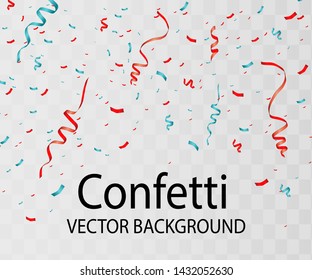Vector confetti. Festive illustration. Party popper isolated on white background
