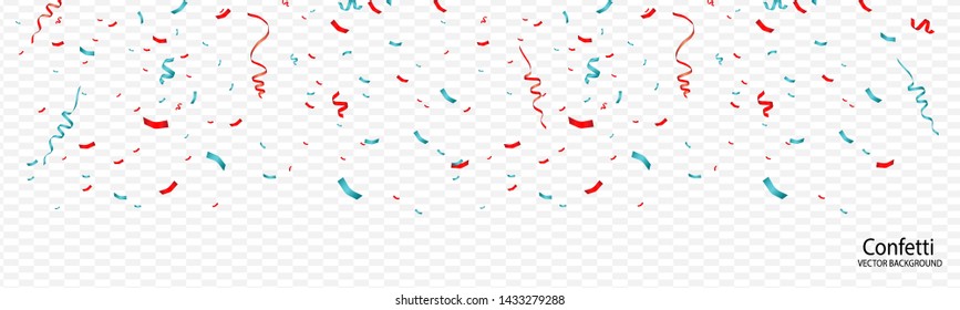 Vector confetti. Festive illustration. Party popper isolated on white background