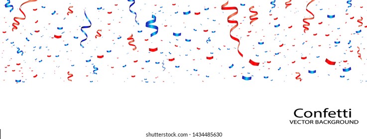Vector confetti. Festive illustration. Party popper isolated on transparent background