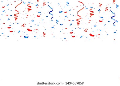 Vector confetti. Festive illustration. Party popper isolated on transparent background