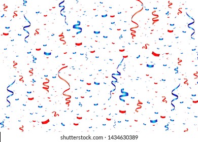Vector confetti. Festive illustration. Party popper isolated on transparent background