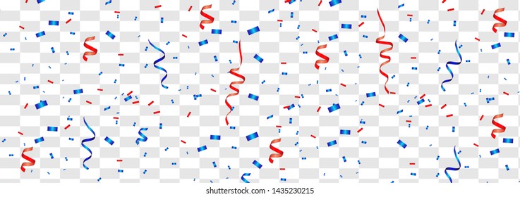 Vector confetti. Festive illustration. Party popper isolated on white background