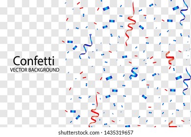 Vector confetti. Festive illustration. Party popper isolated on white background
