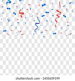 Vector confetti. Festive illustration. Party popper isolated on white background
