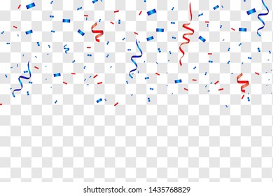 Vector confetti. Festive illustration. Party popper isolated on white background