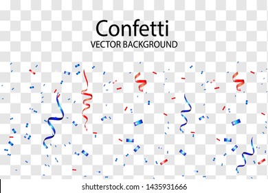Vector confetti. Festive illustration. Party popper isolated on white background