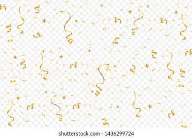 Vector confetti. Festive illustration. Party popper isolated on white background