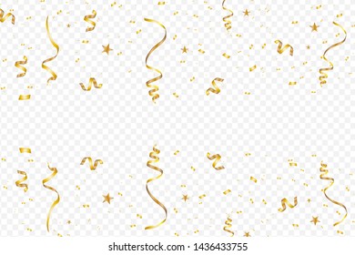 Vector confetti. Festive illustration. Party popper isolated on white background