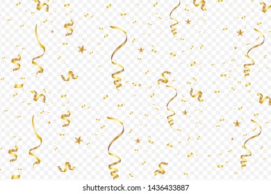 Vector confetti. Festive illustration. Party popper isolated on white background