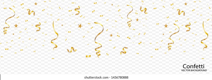 Vector confetti. Festive illustration. Party popper isolated on white background