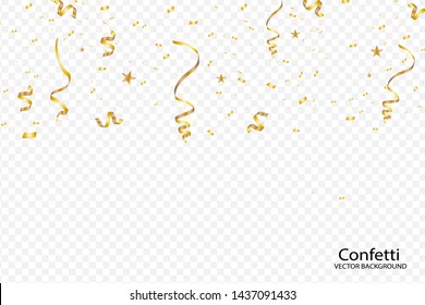 Vector confetti. Festive illustration. Party popper isolated on white background