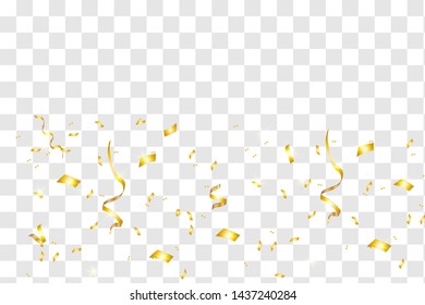 Vector confetti. Festive illustration. Party popper isolated on white background