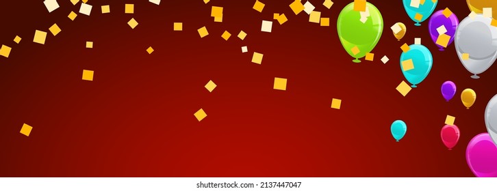 Vector confetti. Ilustración festiva. Foto de fiesta aislada en un juego de globos de fondo para cumpleaños, aniversario, celebración símbolo de evento