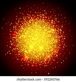 Vector confetti. Gold star confetti