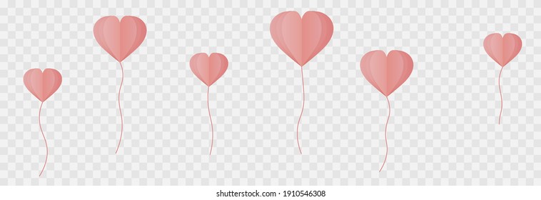 Vector Confetti From Hearts. Paper Hearts On An Isolated Transparent Background. Heart, Confetti Png. Valentine's Day.