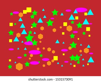 Vector Confetti Holiday Background. Colorful party vector confetti isolated on color background. Design. Vector festive isolated background in eps 10.