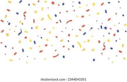 Vector confeti ilustración vectorial festividad concepto de fiesta de fondo volando cintas aisladas.
