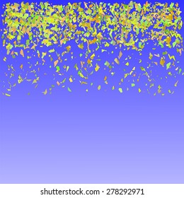 Vector Confetti Isolated on Blue Sky Background for Your Design.