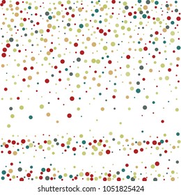 Vector confetti on transparent background. Falling tinsel and confetti from minimalistic geometrical confetti and ribbons. Flat falling glitter. Abstract triangles and ribbons on label.