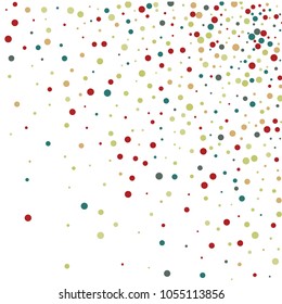 Vector confetti on transparent background. Falling tinsel and confetti from minimalistic geometrical confetti and ribbons. Flat falling glitter. Abstract triangles and ribbons on label.