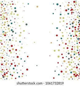Vector confetti on transparent background. Falling tinsel and confetti from minimalistic geometrical confetti and ribbons. Flat falling glitter. Abstract triangles and ribbons on label.