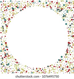 Vector confetti on transparent background. Falling tinsel and confetti from minimalistic geometrical confetti and ribbons. Flat falling glitter. Abstract triangles and ribbons on label.
