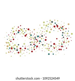 Vector confetti on transparent background. Falling tinsel and confetti from minimalistic geometrical confetti and ribbons. Flat falling glitter. Abstract triangles and ribbons on label.