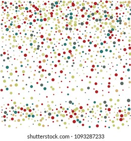 Vector confetti on transparent background. Falling tinsel and confetti from minimalistic geometrical confetti and ribbons. Flat falling glitter. Abstract triangles and ribbons on label.