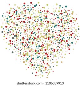 Vector confetti on transparent background. Falling tinsel and confetti from minimalistic geometrical confetti and ribbons. Flat falling glitter. Abstract triangles and ribbons on label.