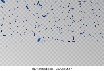 Vector confetti png. Confetti falls from the sky. Glittering confetti on a transparent background. Holiday, birthday.