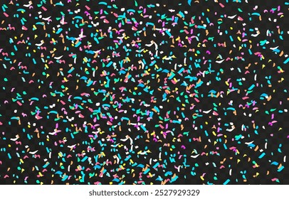 Vector confetti png. Confetti falls from the sky. Glittering confetti on a transparent background. Holiday, birthday.