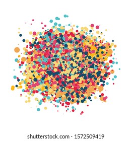 Vector confetti splash dots isolated burst colors