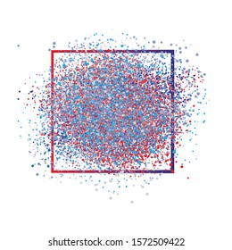 Vector confetti splash dots isolated burst colors