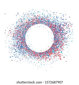 Vector confetti splash dots isolated burst colors