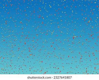 Papel tapiz vectorial, pequeñas rayas de colores sobre fondo azul