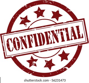 A  Vector Confidential Rubber Stamp Illustration