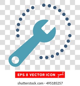 Vector Configure Diagram EPS vector icon. Illustration style is flat iconic bicolor cyan and blue symbol on a transparent background.