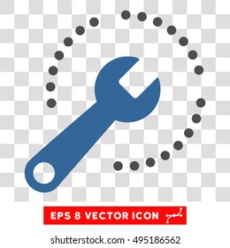 Vector Configure Diagram EPS vector icon. Illustration style is flat iconic bicolor cobalt and gray symbol on a transparent background.