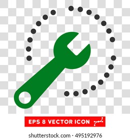 Vector Configure Diagram EPS vector icon. Illustration style is flat iconic bicolor green and gray symbol on a transparent background.