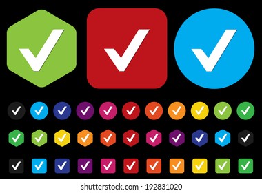 Vector confirm icons