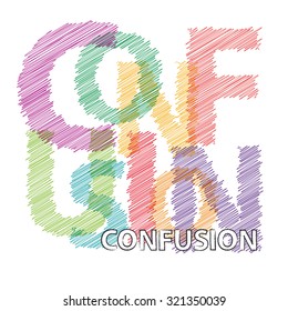 Vector confusion. Broken text scrawled