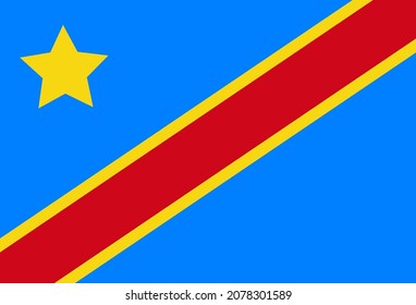 Vector Congo flag for use in advertising, flyers, magazines, print media