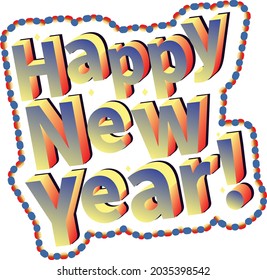 Felicitaciones de los vectores feliz año nuevo. ¡Feliz Año Nuevo!