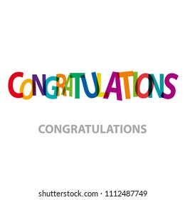 Vector congratulations. Broken text