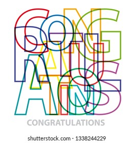 Vector congratulations. Broken text