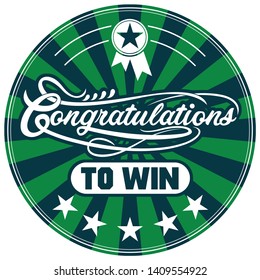 
Vector of Congratulations on the victory