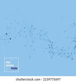 Vector connect line and dot. Abstract digital technology. Science and medical health design