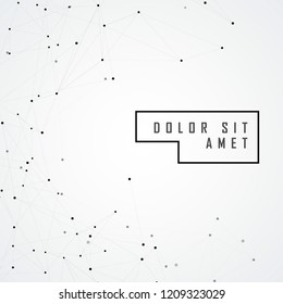 Vector connect lines and dots and abstract template technology.