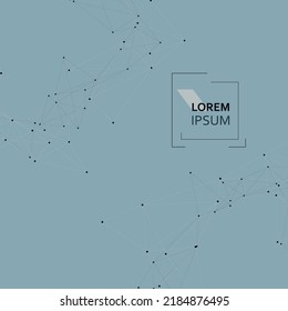 Vector connect lines and dots. Cover template for technology. Abstract background